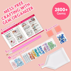 Kids 16-Project Diamond Gem Painting Art Kit Ages 6–12