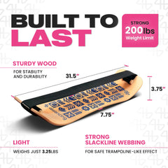 Kids Wooden Balance & Wobble Board for Coordination