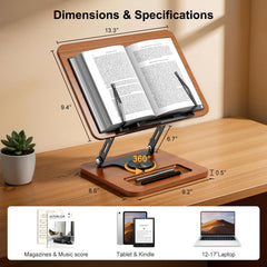 Adjustable 360° Rotating Book Stand for Reading