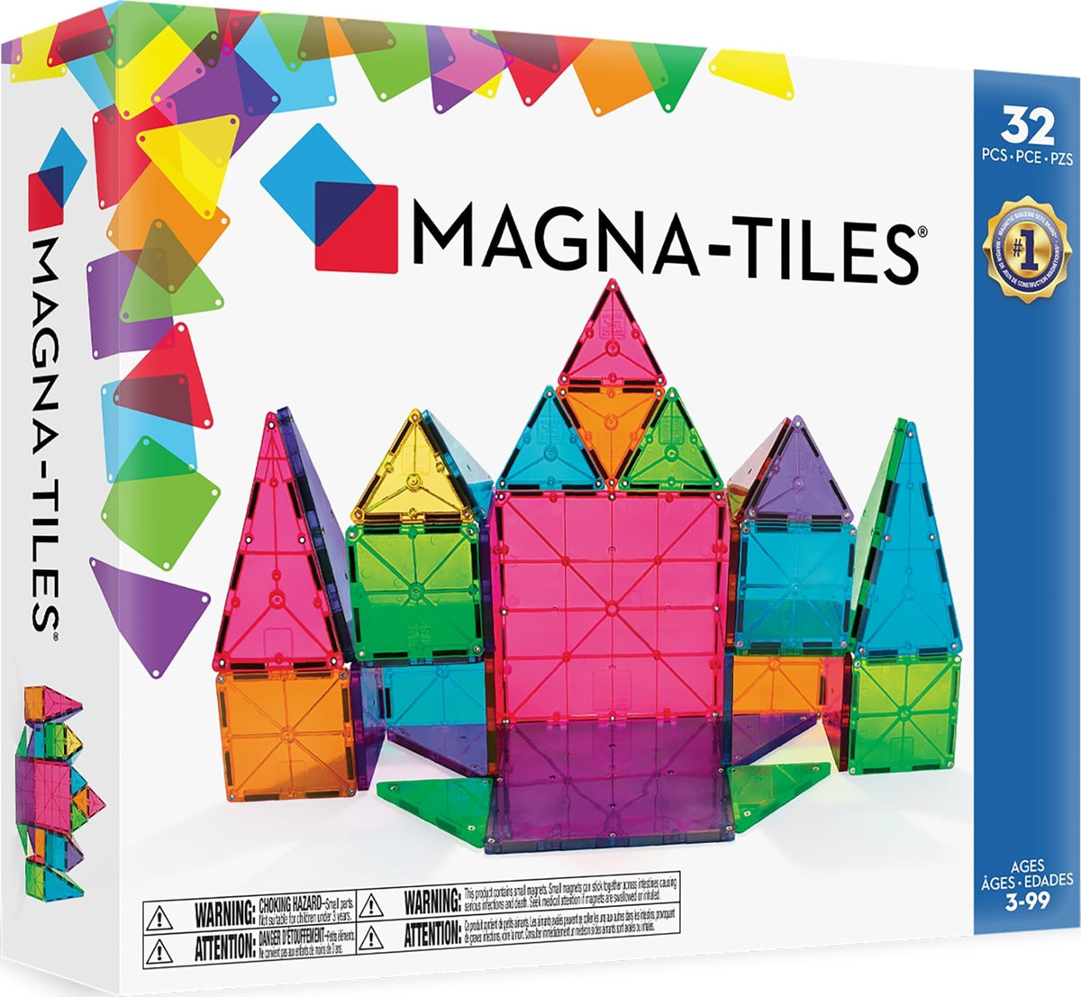 MAGNA-TILES 32-Piece Magnetic Building Set for Kids