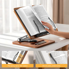 Adjustable 360° Rotating Book Stand for Reading