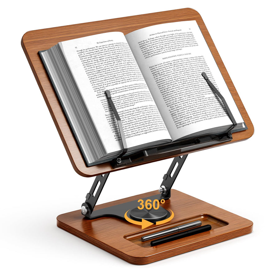 Adjustable 360° Rotating Book Stand for Reading