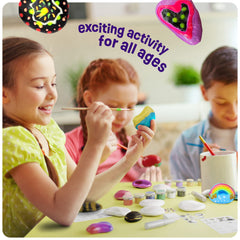 Kids Glow-in-the-Dark Rock Painting Craft Kit Ages 6–12