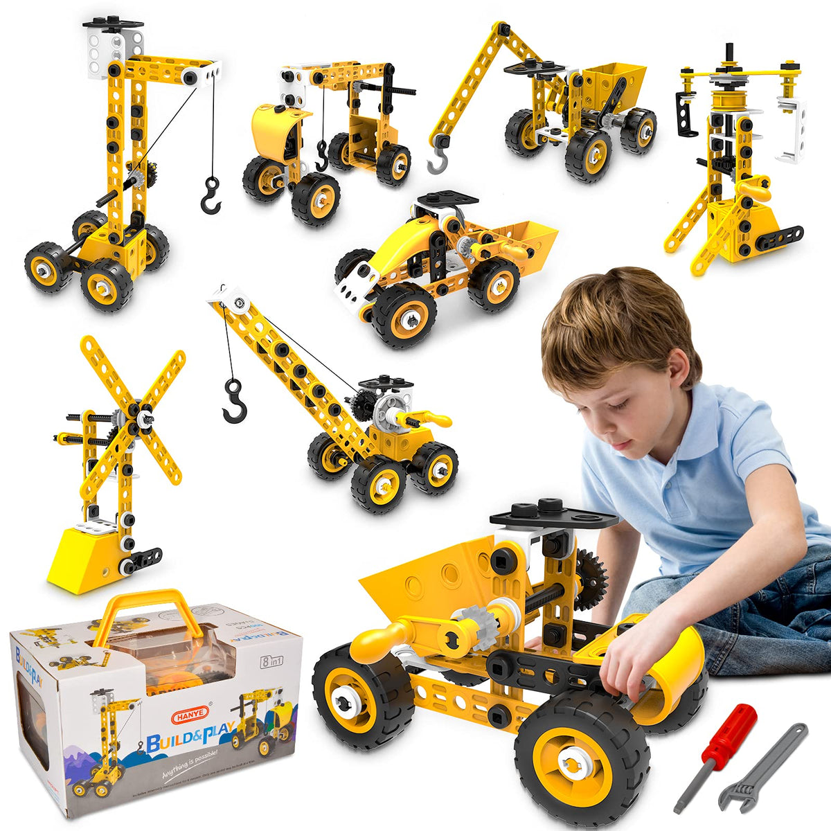 10-in-1 STEM Engineering Building Kit with 108 Pieces