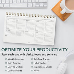 Undated Weekly Planner & Habit Tracker Desk Pad
