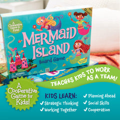 Mermaid Island Cooperative Board Game for Kids Ages 5+