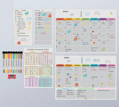 Magnetic Dry Erase Calendar Whiteboard for Home & Kids