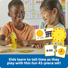 Kids Telling Time Activity Set with Analog Clock Ages 5+