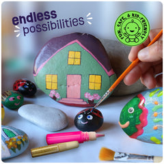 Kids Glow-in-the-Dark Rock Painting Craft Kit Ages 6–12