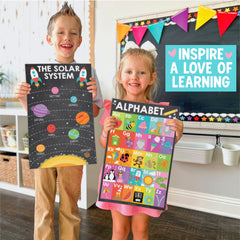 16 Laminated Educational Classroom Posters for Pre-K Kids