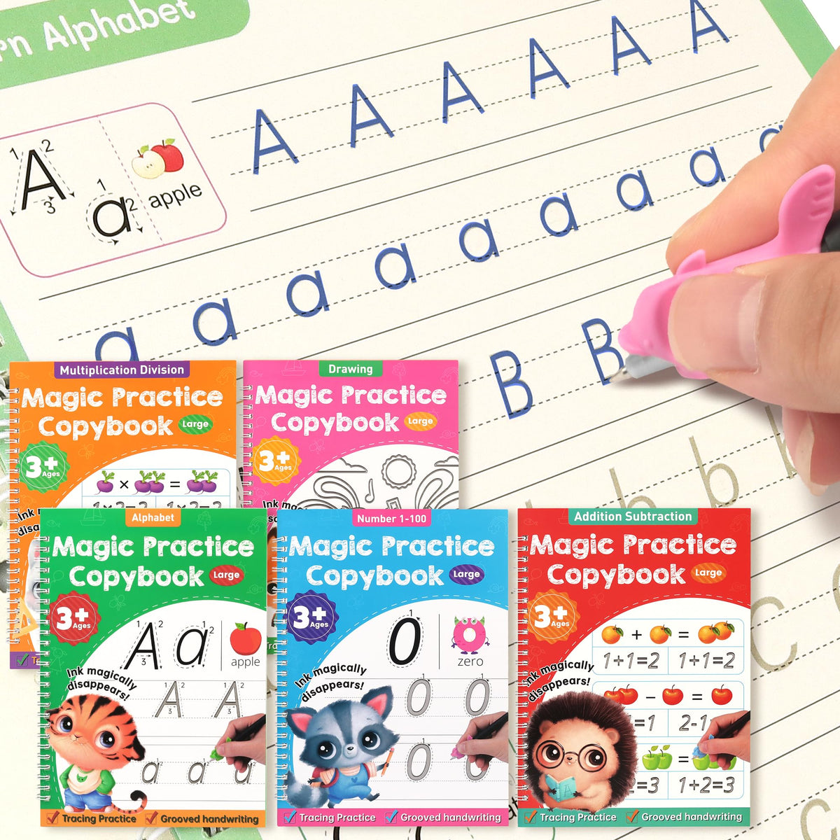Magic Grooved Handwriting Practice Books for Kids