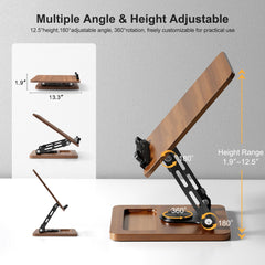 Adjustable 360° Rotating Book Stand for Reading