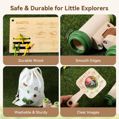 Kids Outdoor Explorer STEM Kit with Binoculars Ages 4–8
