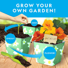 Kids Flower & Herb Gardening Activity Learning Kit