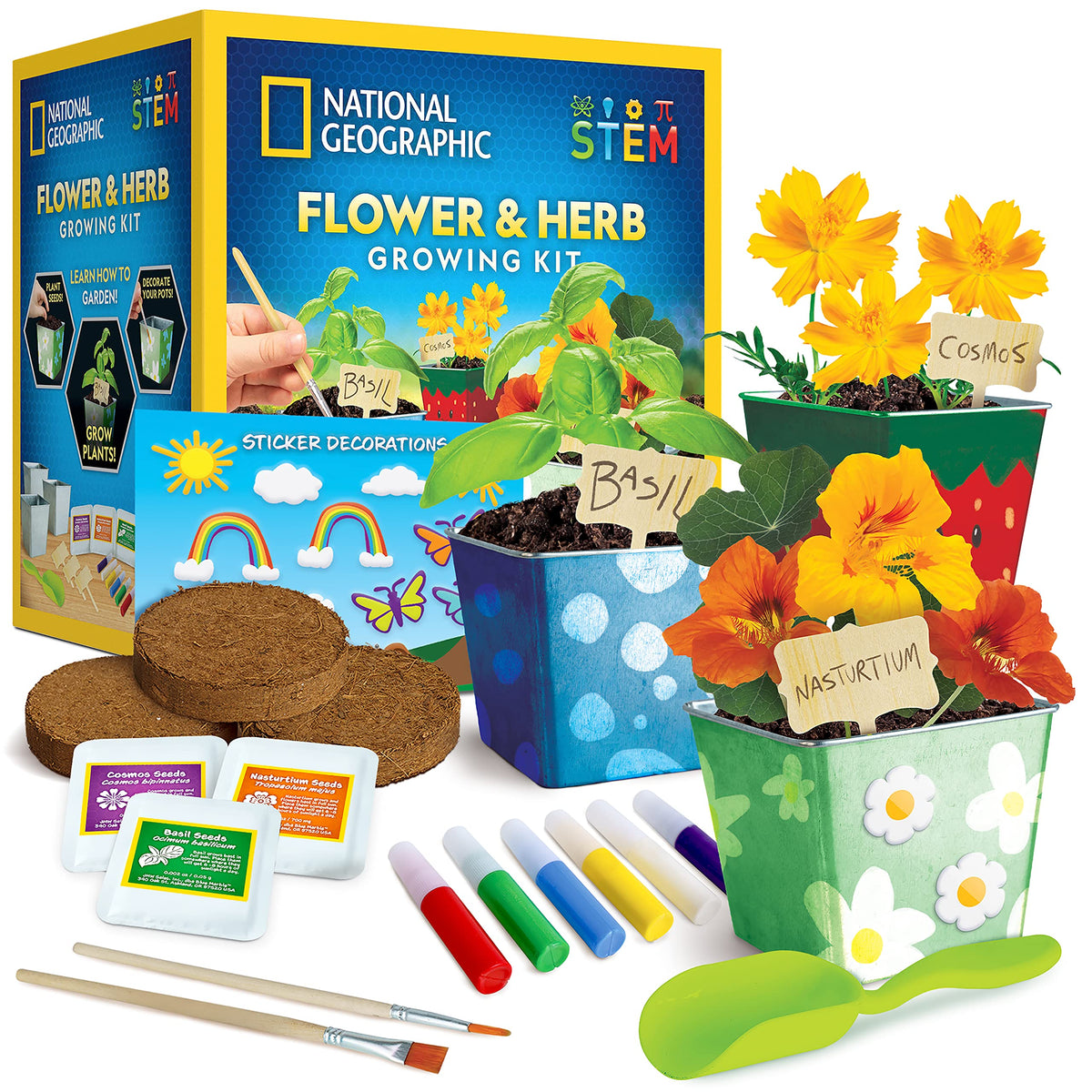 Kids Flower & Herb Gardening Activity Learning Kit