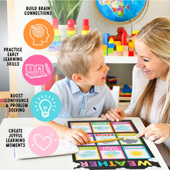 16 Laminated Educational Classroom Posters for Pre-K Kids