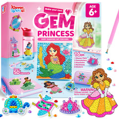 Kids 16-Project Diamond Gem Painting Art Kit Ages 6–12