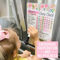 Magnetic Dry Erase Chore & Reward Chart for Kids