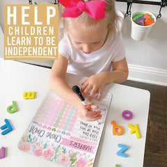 Magnetic Dry Erase Chore & Reward Chart for Kids