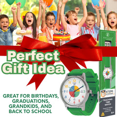 Kids Telling Time Teaching Clock & Watch Learning Set